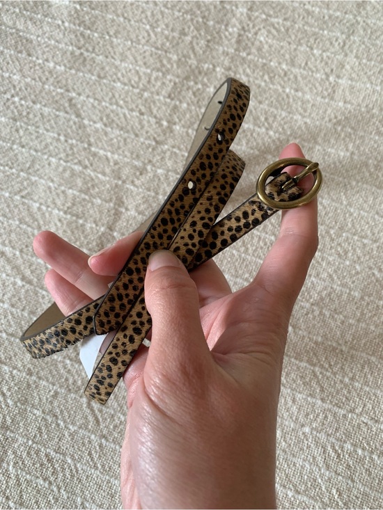 Retro AEO Leopard Hair Leather Belt main image 4